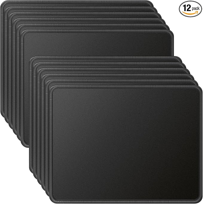 MROCO Essential Office & Gaming Mouse Pad Bulk, 12 Pack, 8.5 x 11 in, Premium by MROCO