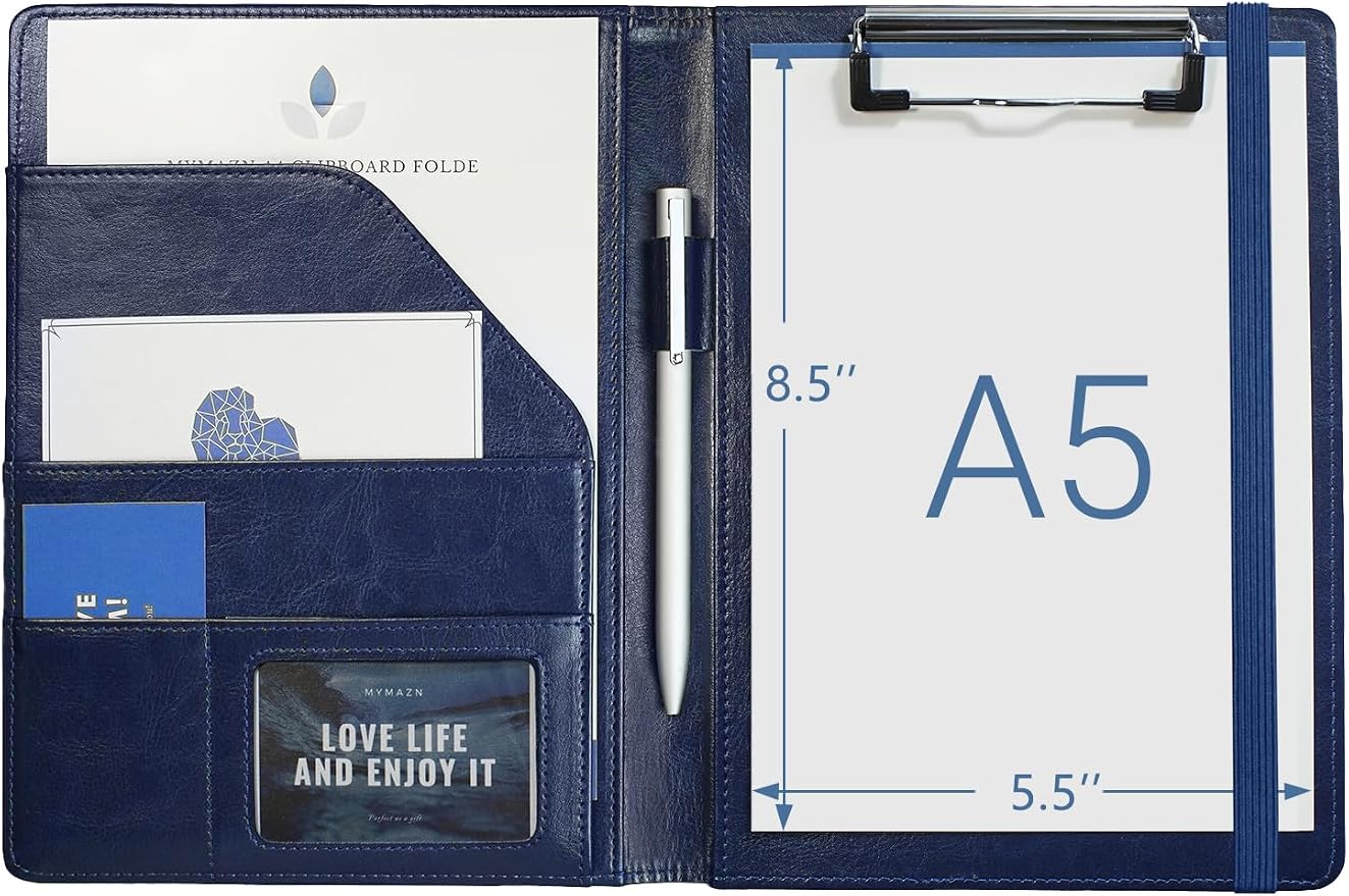 Small Padfolio Clipboard A5 Folder by Mymazn