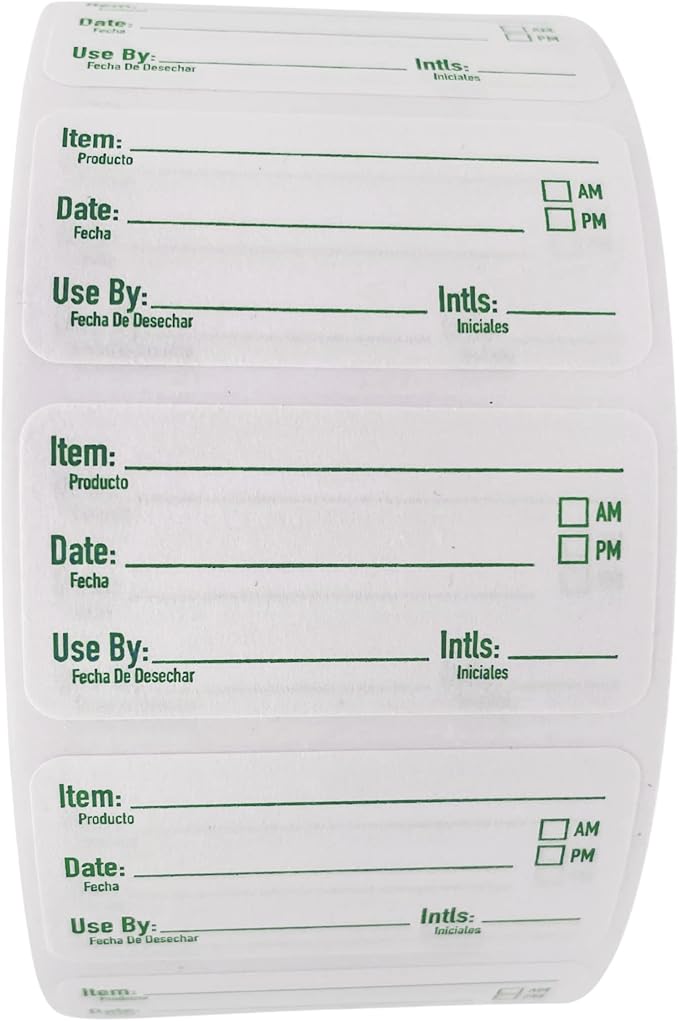 2x1 Dissolvable Food Labels, 500 Label Stickers, Bottle Labels by ATLDIRECT