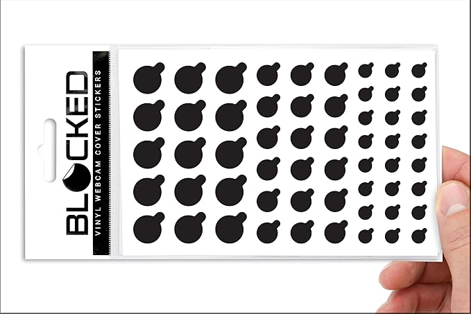 Blocked Original Vinyl Webcam Cover Stickers | Restickable & Stackable Privacy by MyCamShield