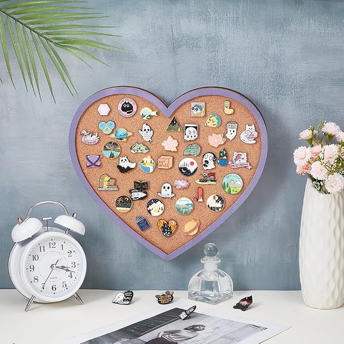 BENECREAT Purple Heart Pin Cork Board - Image 4