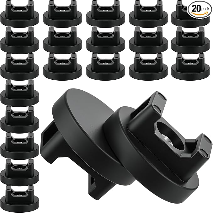 Yookeer 20 Pcs Magnetic Zip Tie Mount Base Black Magnetic Cable Clips Wire by Yookeer