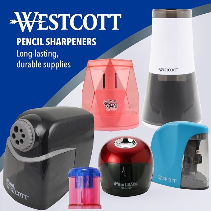 Westcott Plastic Manual Pencil and Crayon Sharpener - Image 5