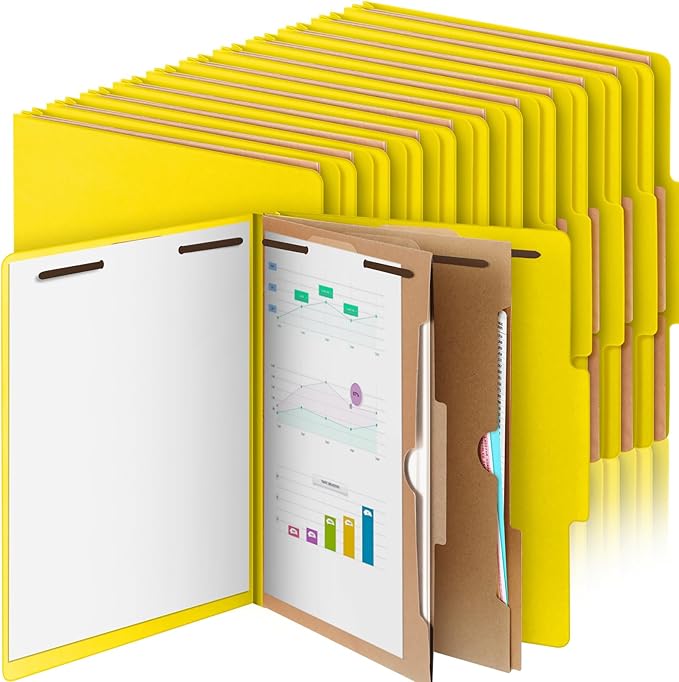 Skyygemm 24 Pcs Classification Folders Letter Size, 2 Pocket Dividers by Skyygemm