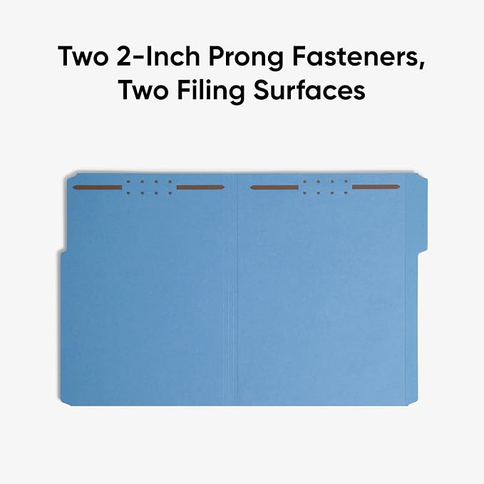 Smead Fastener File Folders, Reinforced 1/3-Cut Tabs, 2 Fasteners, Letter Size - Image 6