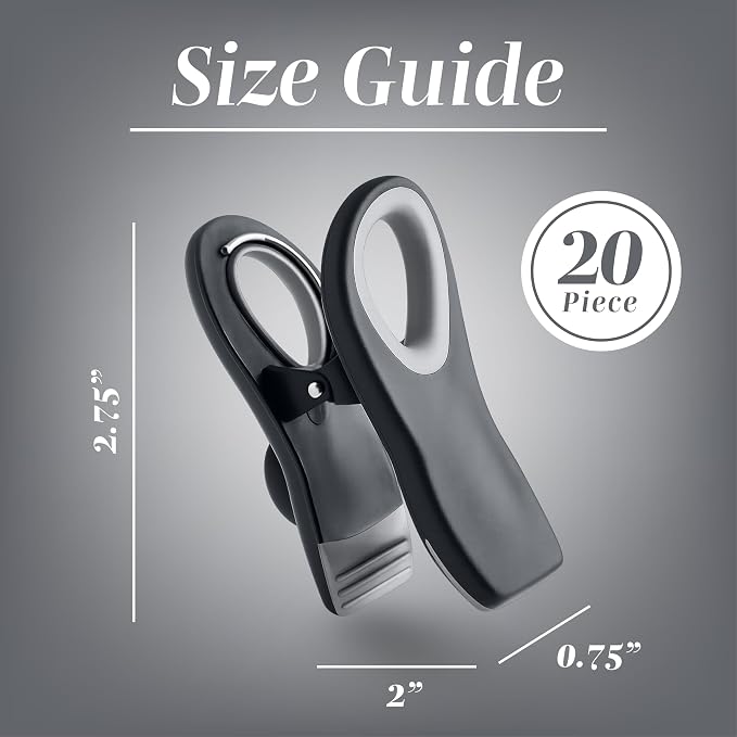 COOK WITH COLOR Bag Clips with Magnet- Food, Bag Clips - Image 3