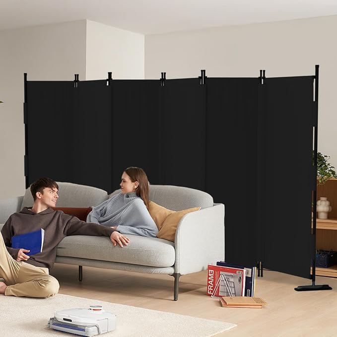 Kecreque 6 Panel Room Divider, 6ft Folding Screen Portable Wall Partition Room by Kecreque