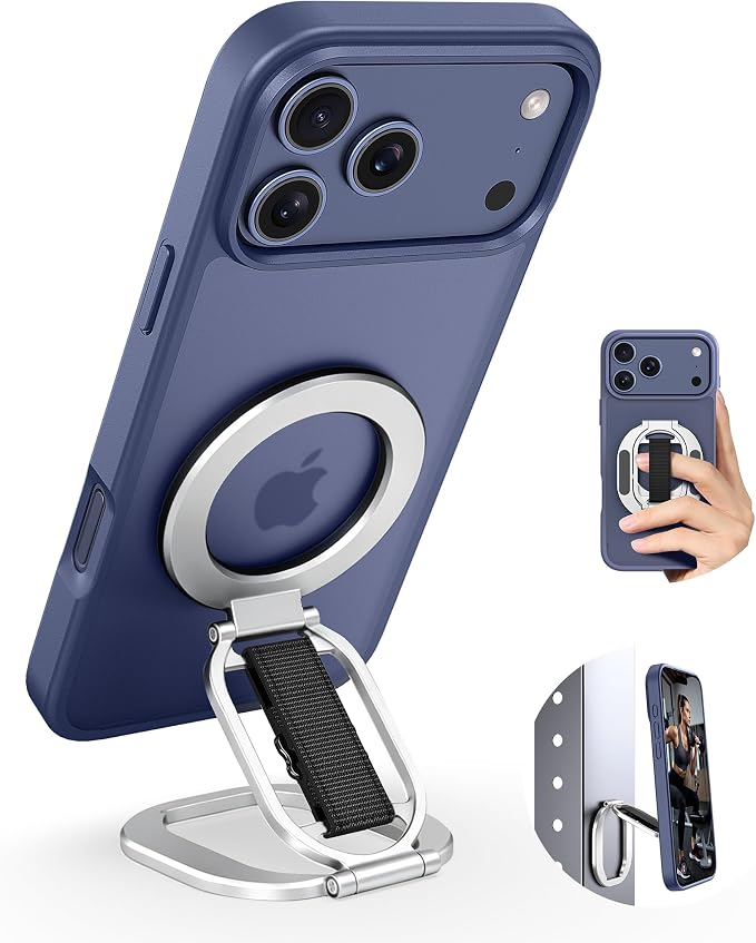 Foldable Double Sided Ring Magnetic Phone Grip & Kickstand, Finger Loop Strap by GMETINK