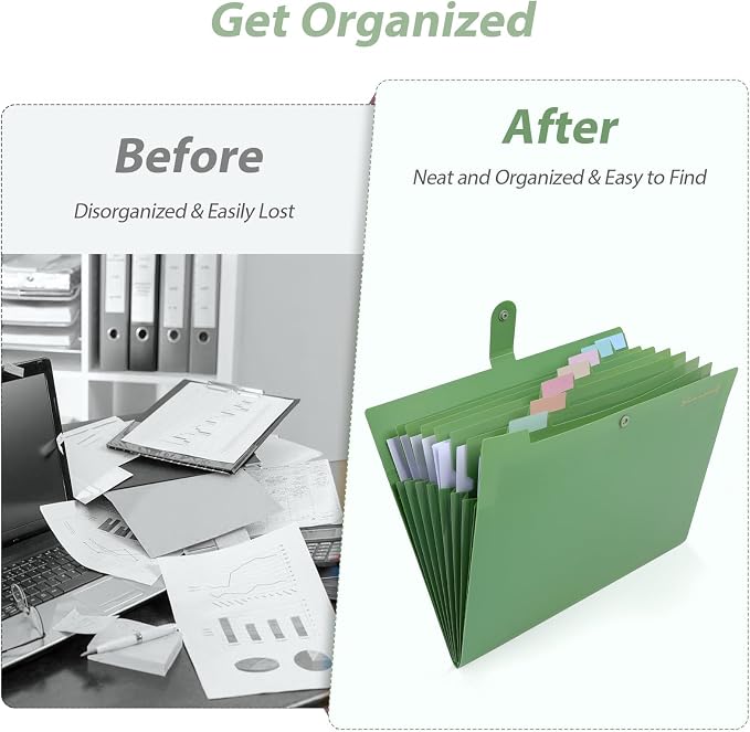 SKYDUE Expanding File Folder, Accordion File Organizer - Image 6