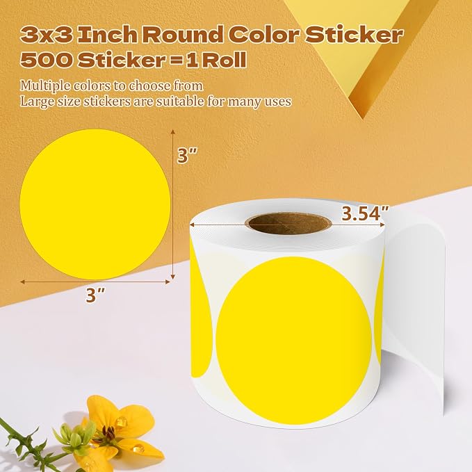 3 Inch Round Color Coding Labels - Image 2