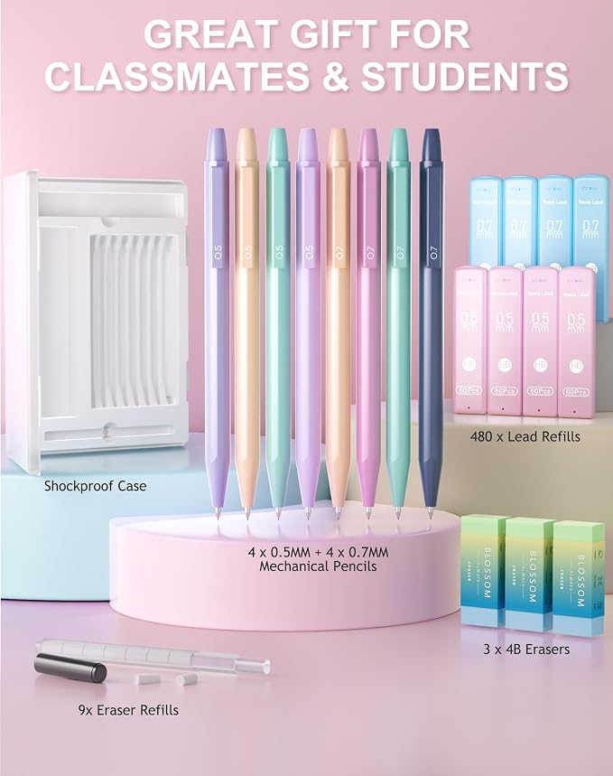 20PACK Mechanical Pencil, Cute Colored Preppy School Supplies Gift - Image 6