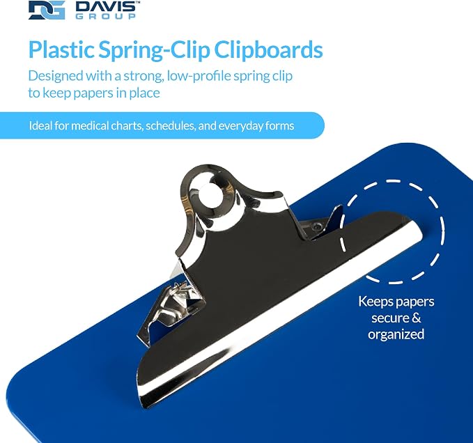 Pack of 6 Plastic Clipboards - Image 2