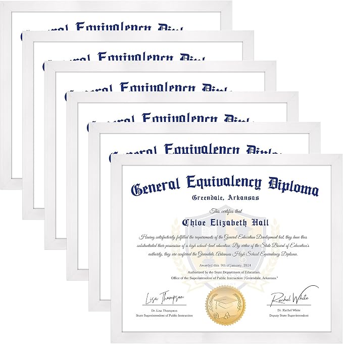 FIXSMITH 8.5x11 Diploma Frame, 6 Pack Certificate Frame by FIXSMITH