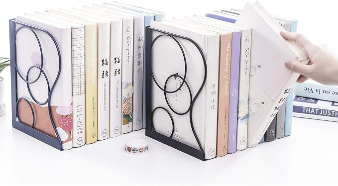 Adjustable Bookends Metal Book Ends - Image 2