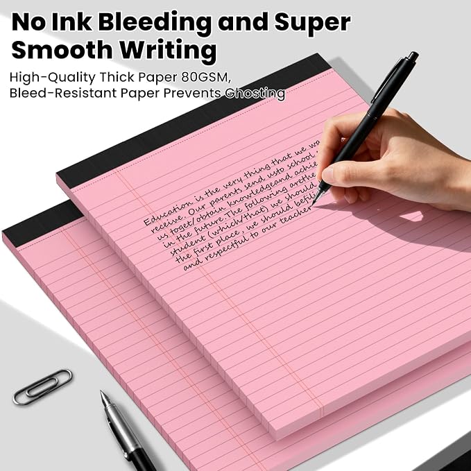 2pcs Legal Pads 8.5 x 11, Notepads 8.5 x 11 Inch, 30 Sheets/Pack, Perforate - Image 5