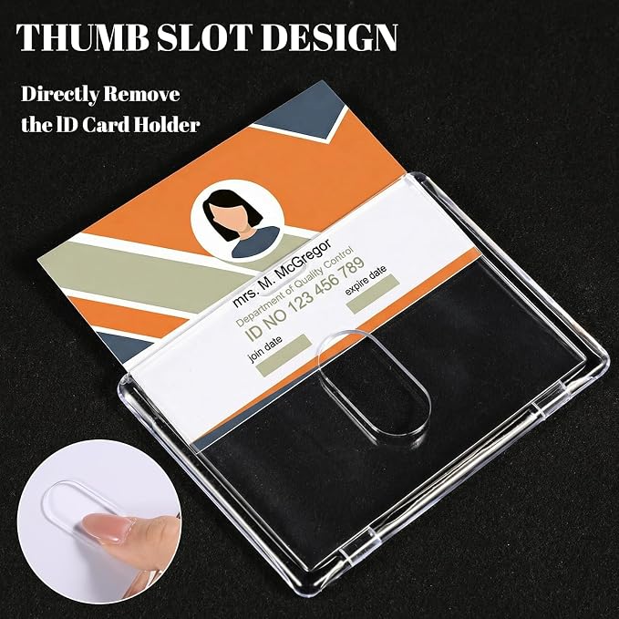 2 Set Badge Holder Retractable Clip Heavy Duty Badge Reel - Image 3