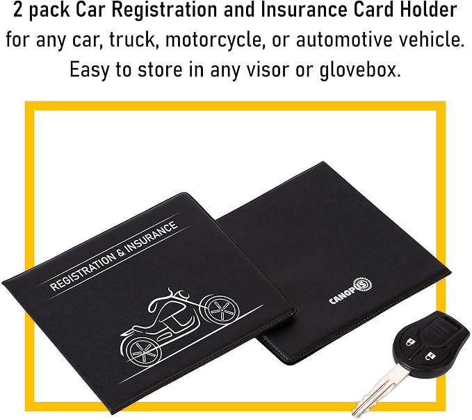 CANOPUS Car Registration and Insurance Holder, Car Document Holder, Vehicle - Image 2