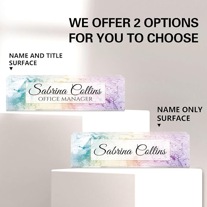 Name Plate for Desk, Desk Name Plate Personalized, Office Decor for Women Men - Image 2