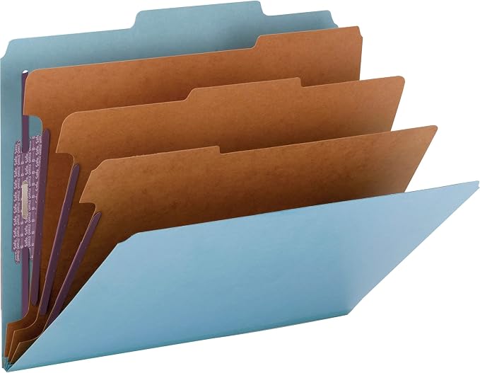 Smead SafeSHIELD Fstnrs 3-Div Classificatn Folders by SMEAD