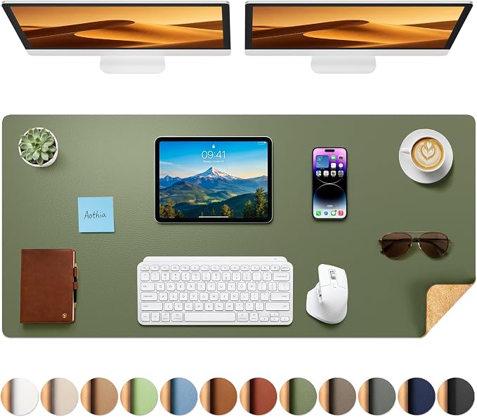 Aothia Cork Desk Mat by AothiaSimpleNaturalUnique