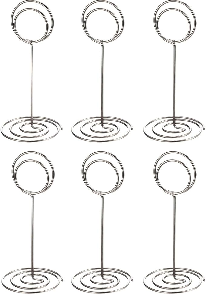 TecUnite 24 Pieces 3.35 Inch Table Number Holder Place Card Photo Holder - Image 5