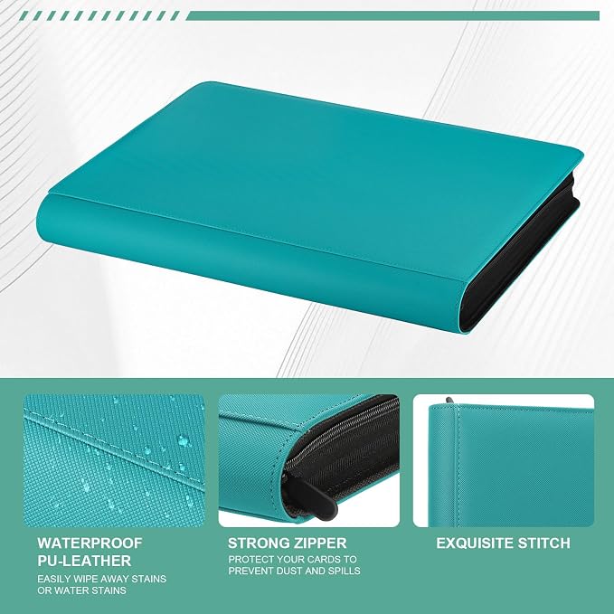 16 Pocket Toploader Binder, Holds 640 Top Loaders, Top Loader Binder - Image 4