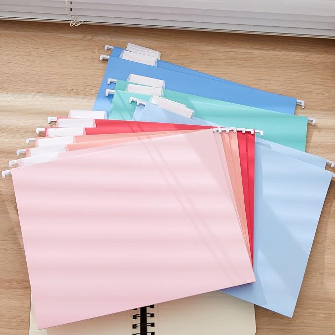 12 Pack Hanging File Folder Letter Size Reinforced Hanging Folders - Image 7