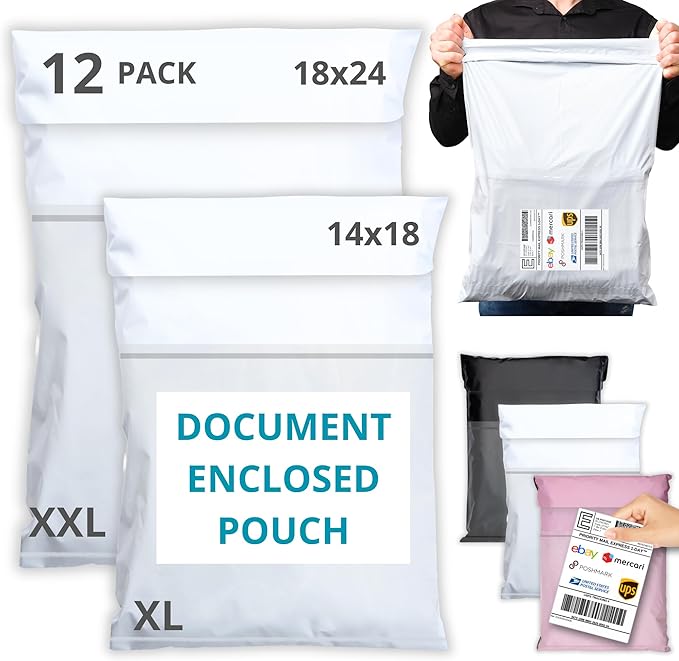 Shipping Bags with Label Pouch by Emballax