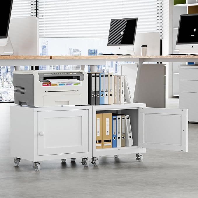 Small Printer Stand with Storage, Home Office Printer Table - Image 2