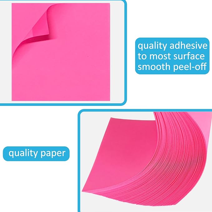 48 Pack 2400 Sheets Sticky Notes 3x3 Inches Bulk Colored Posted Notes 8 Colors Notes Stickies Note Pads for Office, School, and Home Supplies, 50 Sheets/pad-DeskLoop Office