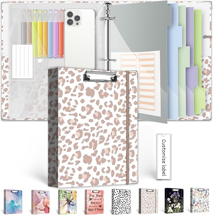 3 Ring Binder 1 Inch for 8.5"x11" Paper, Three Ring Binders by BVSSX