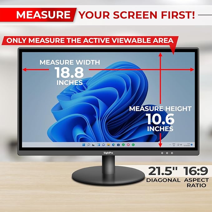 SightPro 21.5 Inch 16:9 Computer Privacy Screen Filter - Image 2