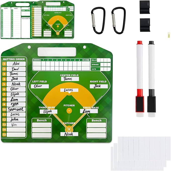 Magnetic Baseball Lineup Board for Coaches by TIMVIEA