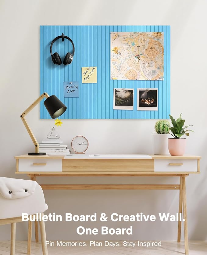 48" x 36" Large Cork Bulletin Board Tiles, Peel and Stick Felt Wall Panels - Image 5