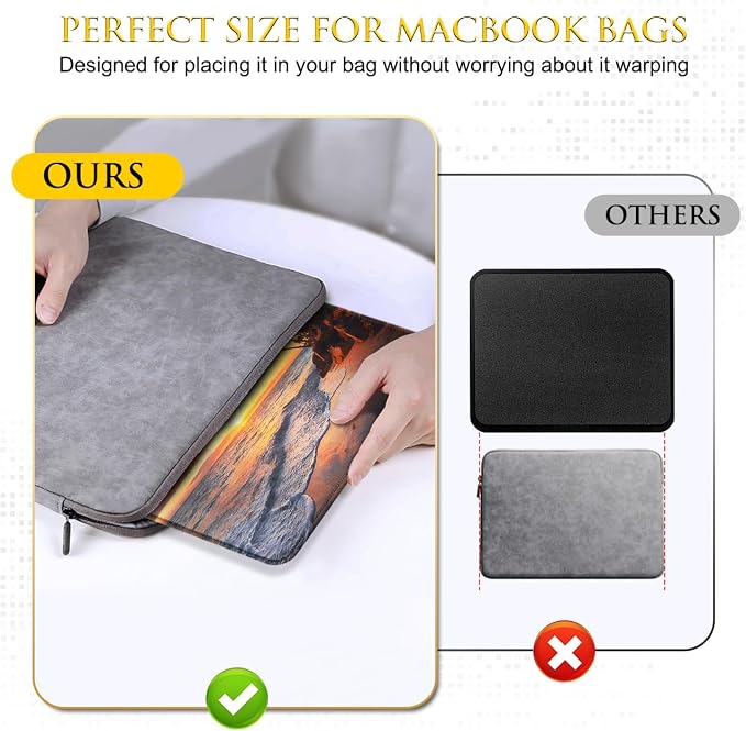 JIKIOU 3 Pack Mouse Pad with Stitched Edge, Portable Size-10.2x8.3in Sunset | - Image 6