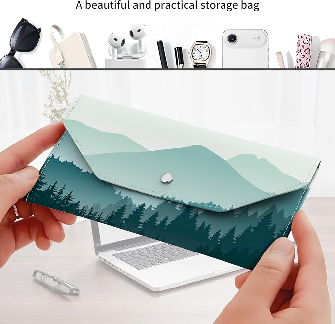 Cash Envelope Wallet Cute PU Leather Envelopes Bag - Image 3