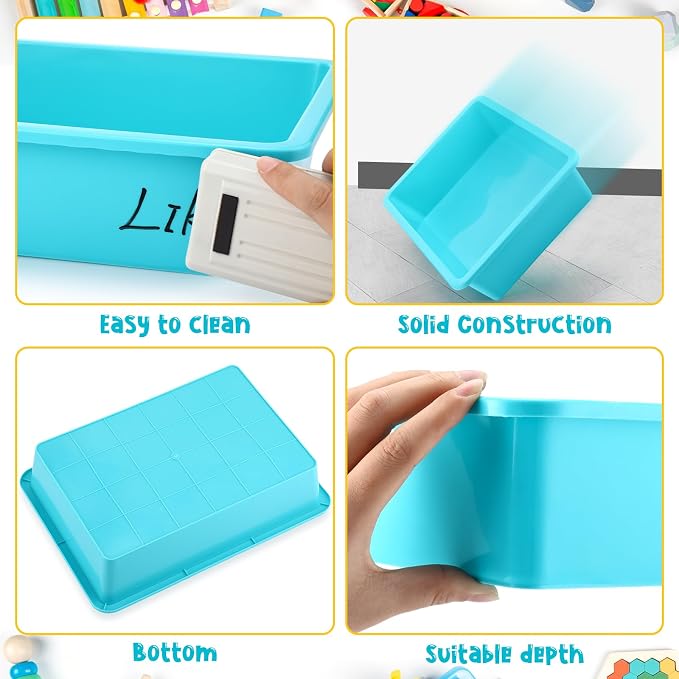 Hoteam 10 Pcs Flat Storage Organizer Tray Bin Paper Tray - Image 3