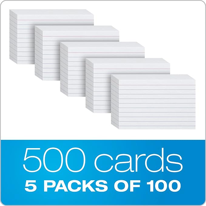 Oxford Index Cards, 3 x 5 Inches, Lined on Front, Blank on Back, Flashcards - Image 4
