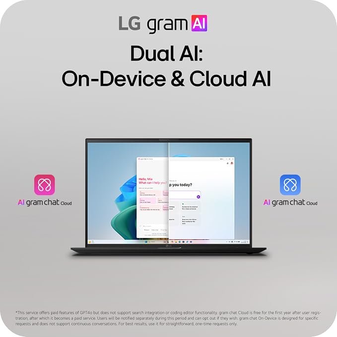 LG gram 14-inch Thin and Lightweight Laptop Computer, Windows 11 Home, Copilot+ - Image 9