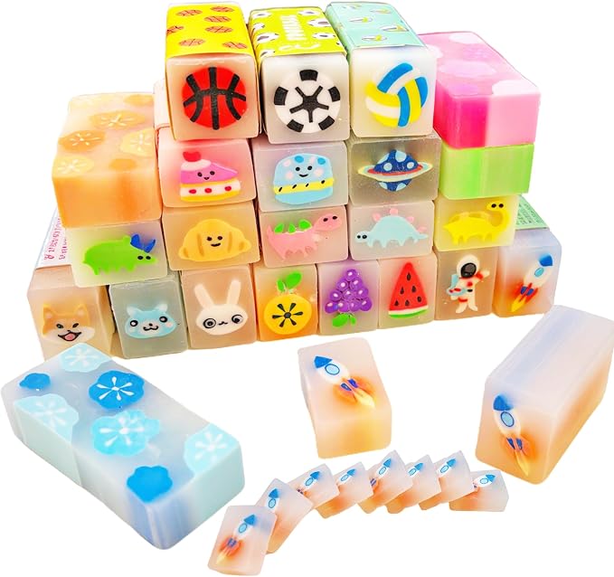 23PCS Big Fun Cute Animal Fruit Pencil Erasers - Image 7
