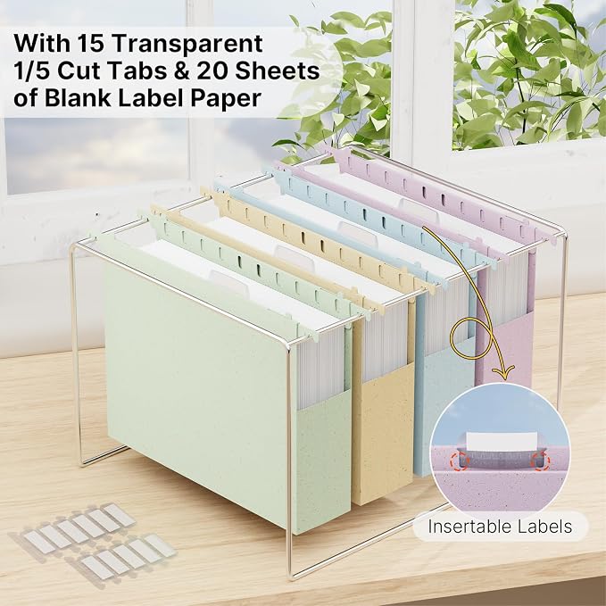 XINGIA Plastic Hanging File Folders, Letter Size - Image 5