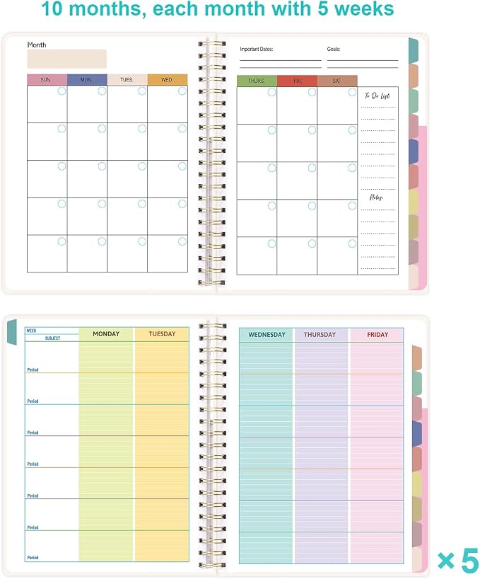 Ceiba Tree Undated Teacher Planner Lesson Planner and Record Book 8.5x11 inch - Image 3