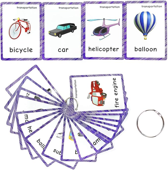 SANTSUN Set of Transportation Flashcards by SANTSUN