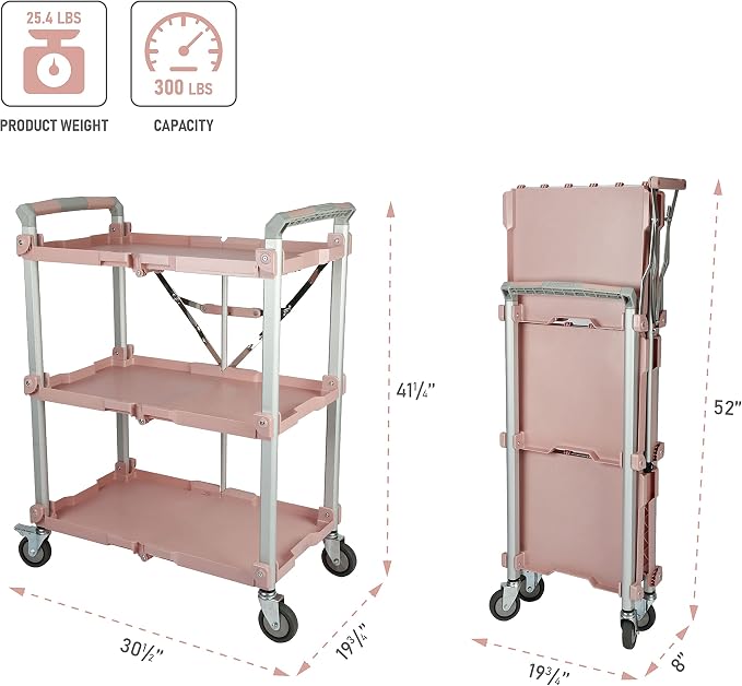 Olympia Tools 89-354 Pack N Roll Collapsible Service Cart, 300LB Capacity - Image 3