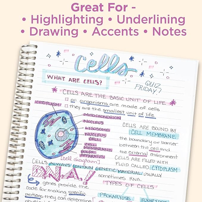 Zebra Pen Mildliner Dual-Tip Highlighter Set, Broad and Fine Tips, No Bleed - Image 5
