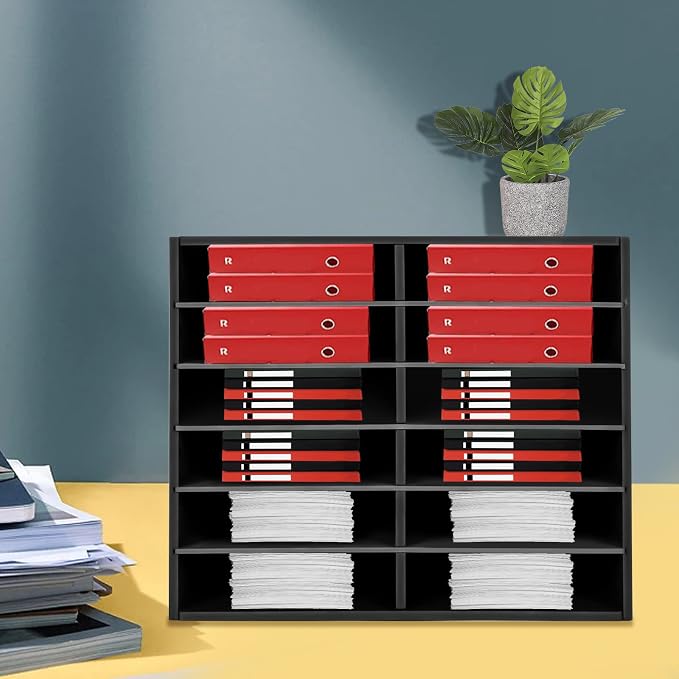Literature Organizer Sorter for Desk, 12 Slots Adjustable File Sorter Mail - Image 7