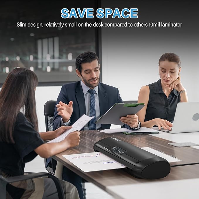 3-10 Mil Commercial Laminator Machine with Laminating Sheets, 4-Roller Jam-Free Thermal Laminator Machine 11x17, Fast Warm-up 13 Inch Laminating Machine, Hot Lamination Machine for Office School Home-DeskLoop Office