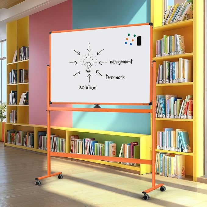 Large Dry-Erase Rolling Magnetic Whiteboard - Image 6