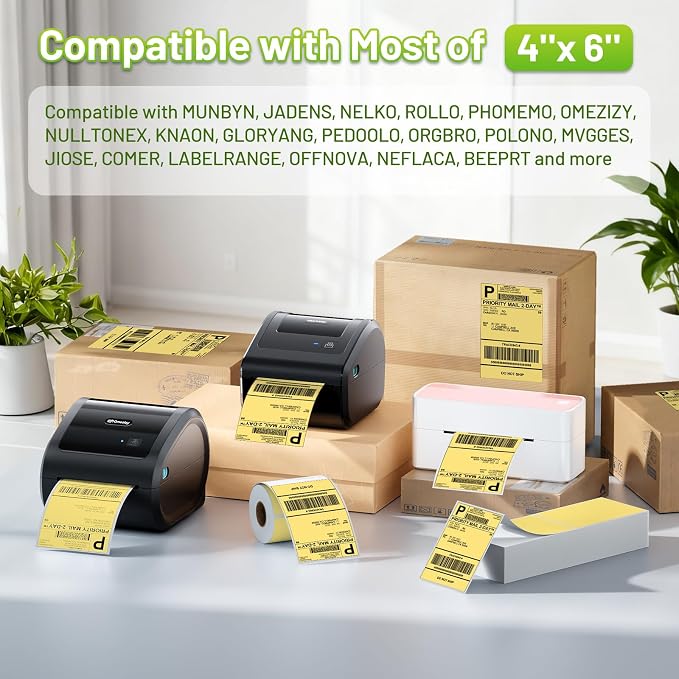 4x6 Thermal Labels, Shipping Address Label | Yellow Labels Compatible - Image 4