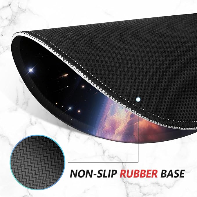 ITNRSIIET Mouse Pad Non-Slip Rubber Base Smooth Surface Stitched Edges - Image 4